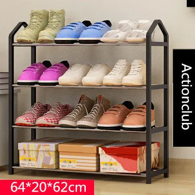 Actionclub Simple Multi-layers Metal Iron Shoe Shelf Student Dormitory Shoe Storage Rack DIY Shoe Cabinet Home Furniture