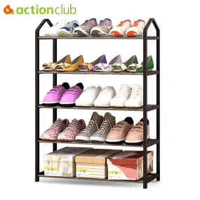 Actionclub Simple Multi-layers Metal Iron Shoe Shelf Student Dormitory Shoe Storage Rack DIY Shoe Cabinet Home Furniture