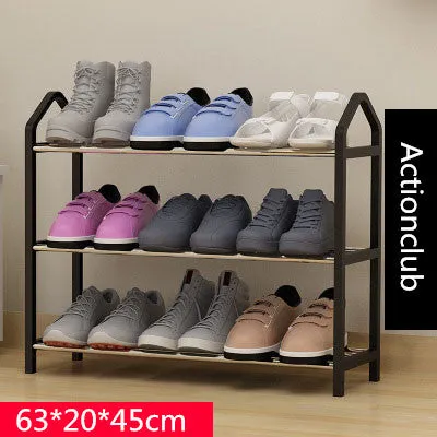 Actionclub Simple Multi-layers Metal Iron Shoe Shelf Student Dormitory Shoe Storage Rack DIY Shoe Cabinet Home Furniture