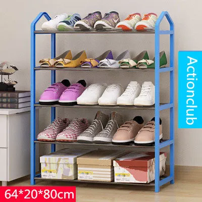 Actionclub Simple Multi-layers Metal Iron Shoe Shelf Student Dormitory Shoe Storage Rack DIY Shoe Cabinet Home Furniture