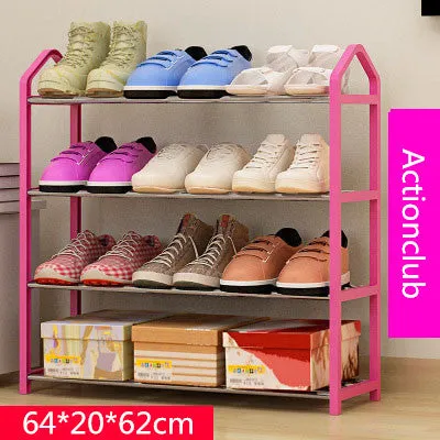 Actionclub Simple Multi-layers Metal Iron Shoe Shelf Student Dormitory Shoe Storage Rack DIY Shoe Cabinet Home Furniture