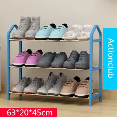 Actionclub Simple Multi-layers Metal Iron Shoe Shelf Student Dormitory Shoe Storage Rack DIY Shoe Cabinet Home Furniture