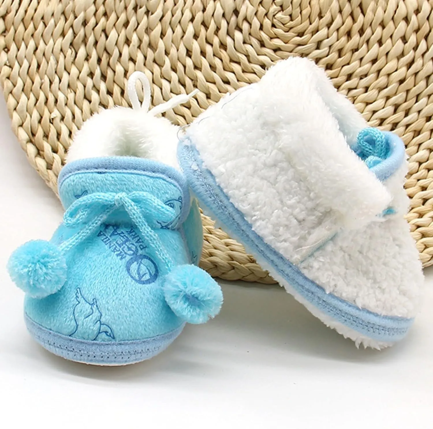 Baby Boys Girls House Slippers Booties Newborn Warm Slippers Infant Toddler Winter Socks Boots with Non Slip Booties