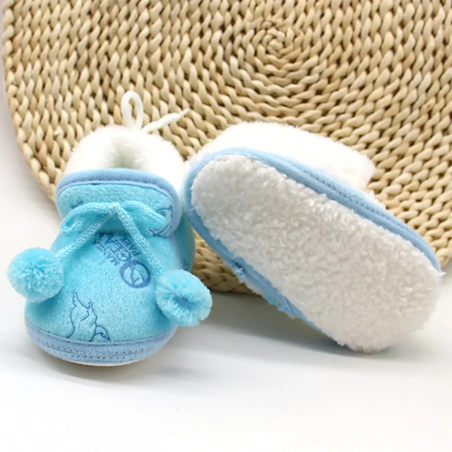 Baby Boys Girls House Slippers Booties Newborn Warm Slippers Infant Toddler Winter Socks Boots with Non Slip Booties