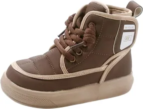 Boys Girls Winter Cozy Snow Boots Little/Big Kids Thicken Warm Non-slip Lightweight Outdoor Walking Hiking Shoes