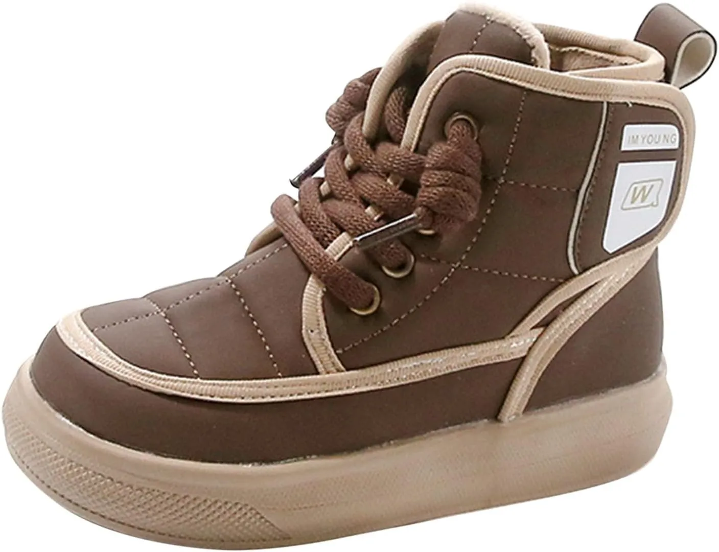 Boys Girls Winter Cozy Snow Boots Little/Big Kids Thicken Warm Non-slip Lightweight Outdoor Walking Hiking Shoes