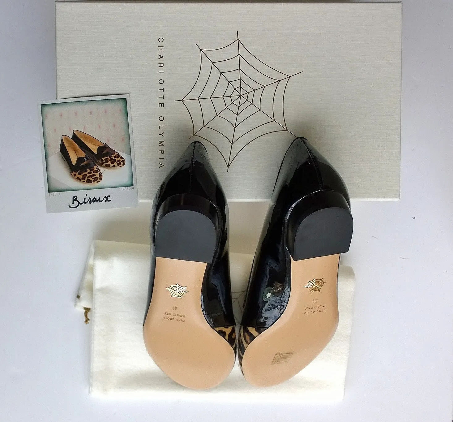 Charlotte Olympia Bisoux Patent Leather and Pony Flats Sale Shoes
