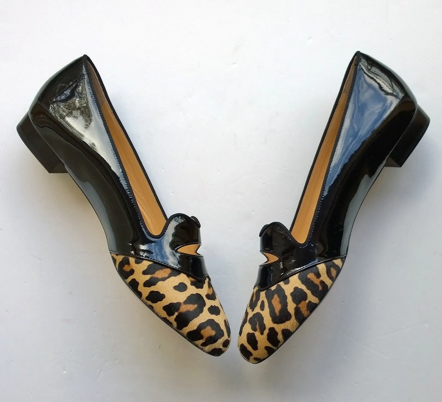 Charlotte Olympia Bisoux Patent Leather and Pony Flats Sale Shoes