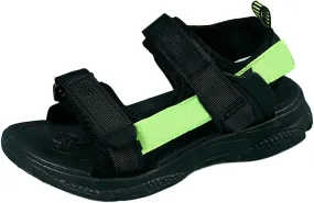 Children's Boys Summer Sports Sandals Hiking Beach Outdoor Open Toe Sports Sandals Boy Sandals (Green #1, 12.5 Little child)