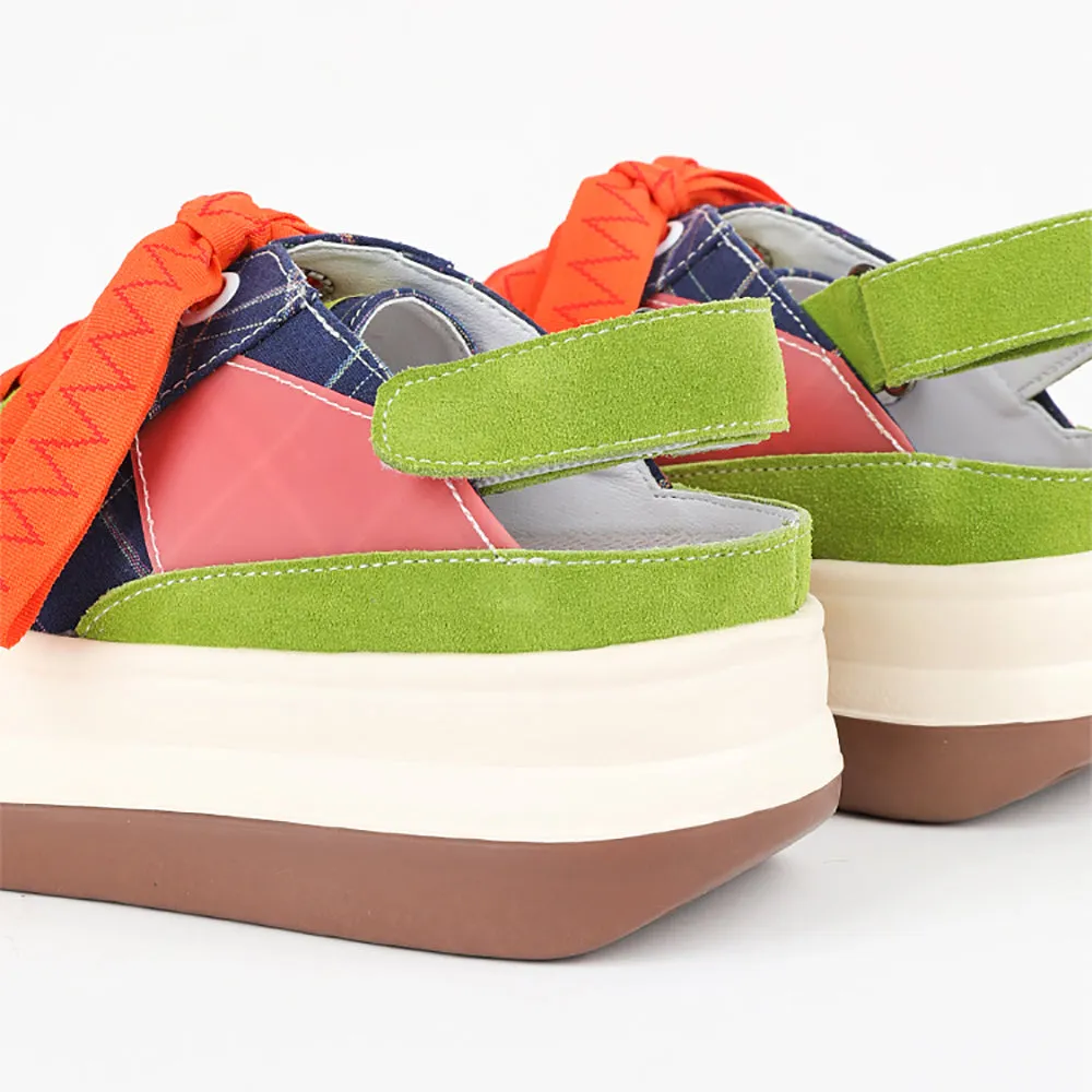 Color-Blocked Round-Toe Casual Shoes