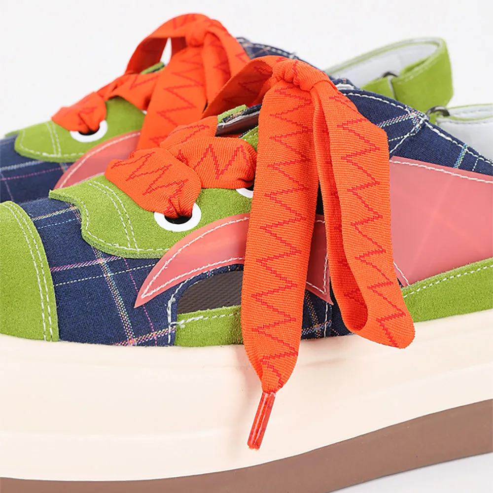 Color-Blocked Round-Toe Casual Shoes