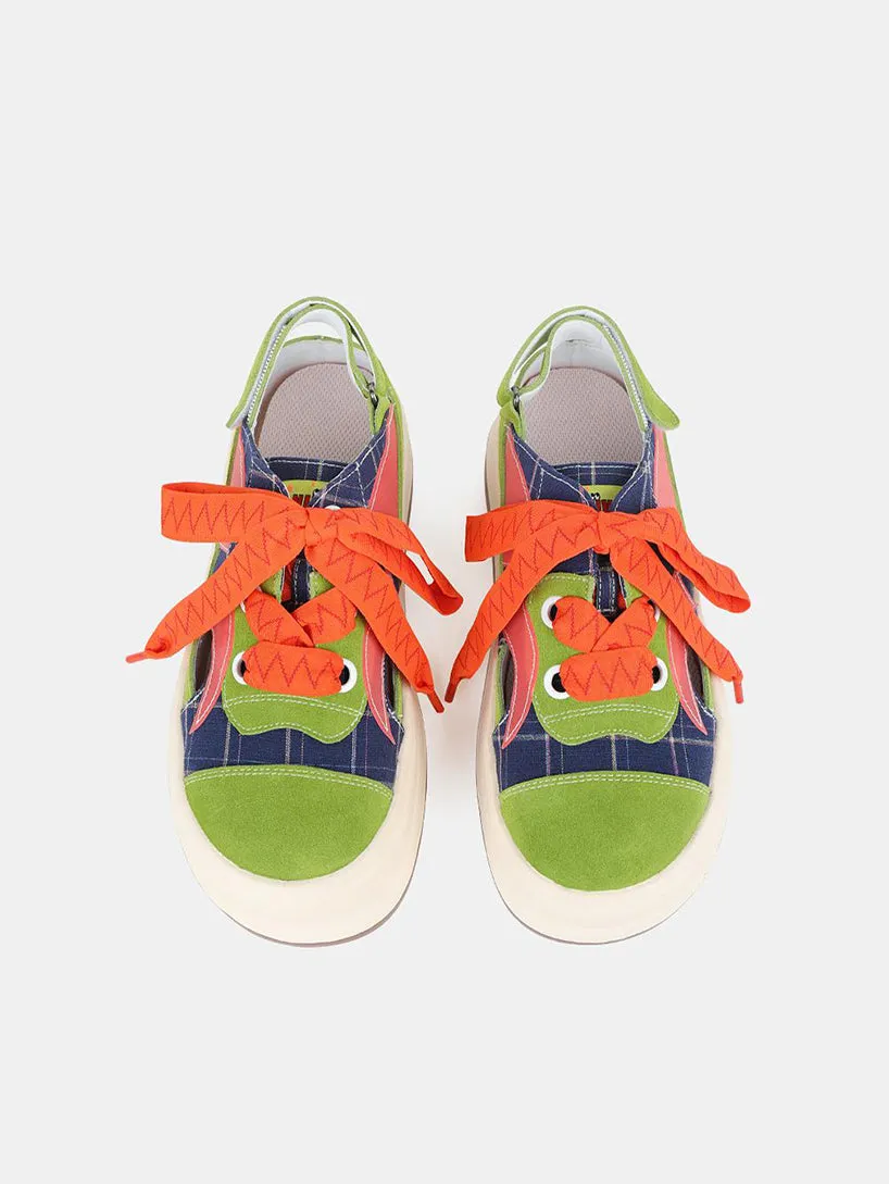 Color-Blocked Round-Toe Casual Shoes