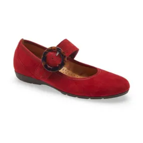 Gabor Women’s Opera Red Mary Jane Flats with Buckle - Style 54.168.15