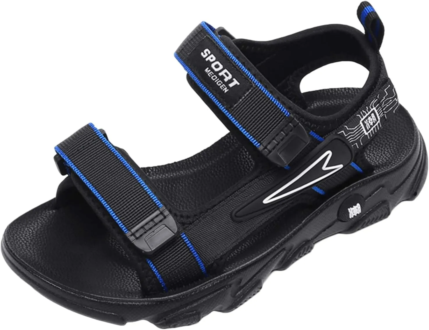 Kids Boys Summer Sports Sandals Outdoor Hiking Beach Sports Sandals Double Adjustable Strap Lightweight Shoes