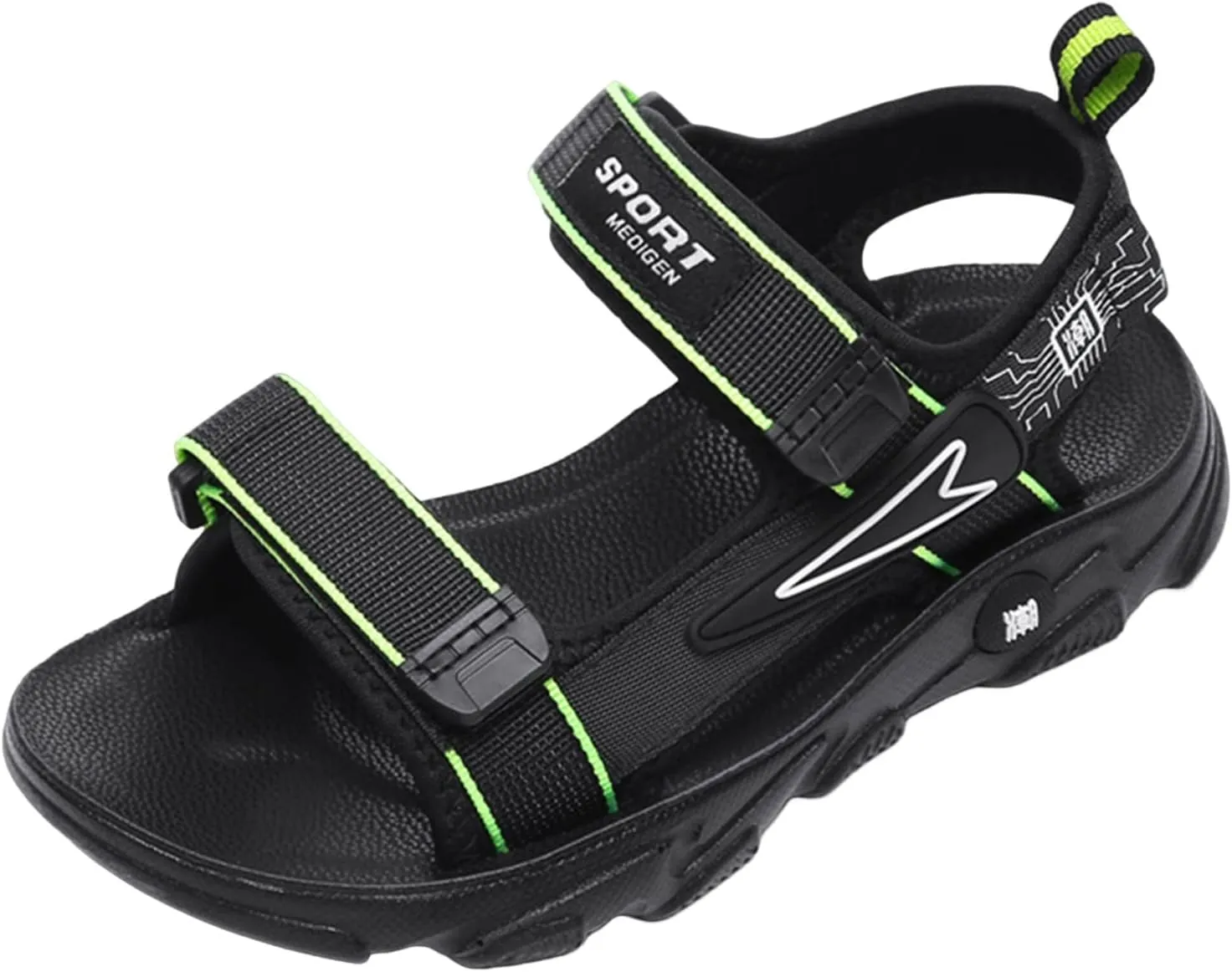 Kids Boys Summer Sports Sandals Outdoor Hiking Beach Sports Sandals Double Adjustable Strap Lightweight Shoes