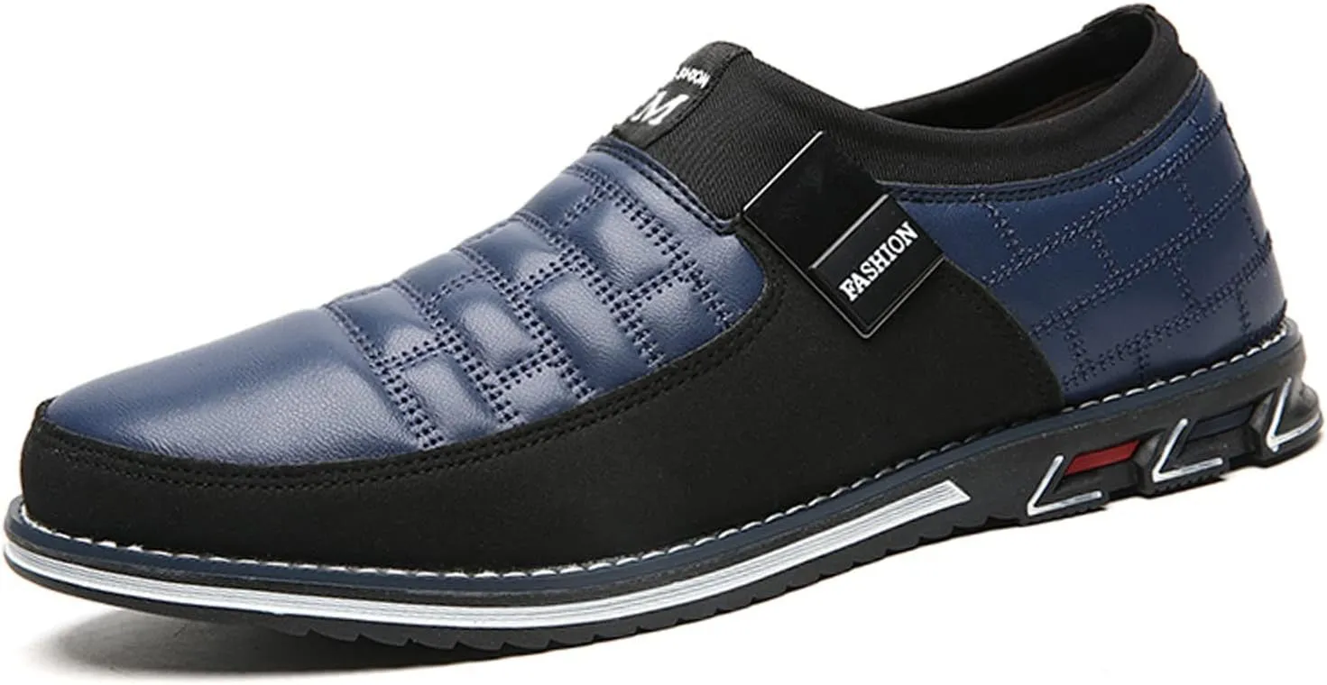 Meidiastra Men Casual Shoes Fashion Walking Shoes Loafers Casual Business Leather Shoes Flat Driving Shoes Dress Sneakers for Male