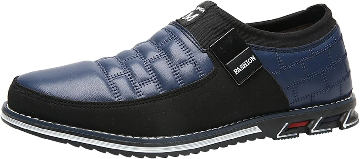 Meidiastra Men Casual Shoes Fashion Walking Shoes Loafers Casual Business Leather Shoes Flat Driving Shoes Dress Sneakers for Male