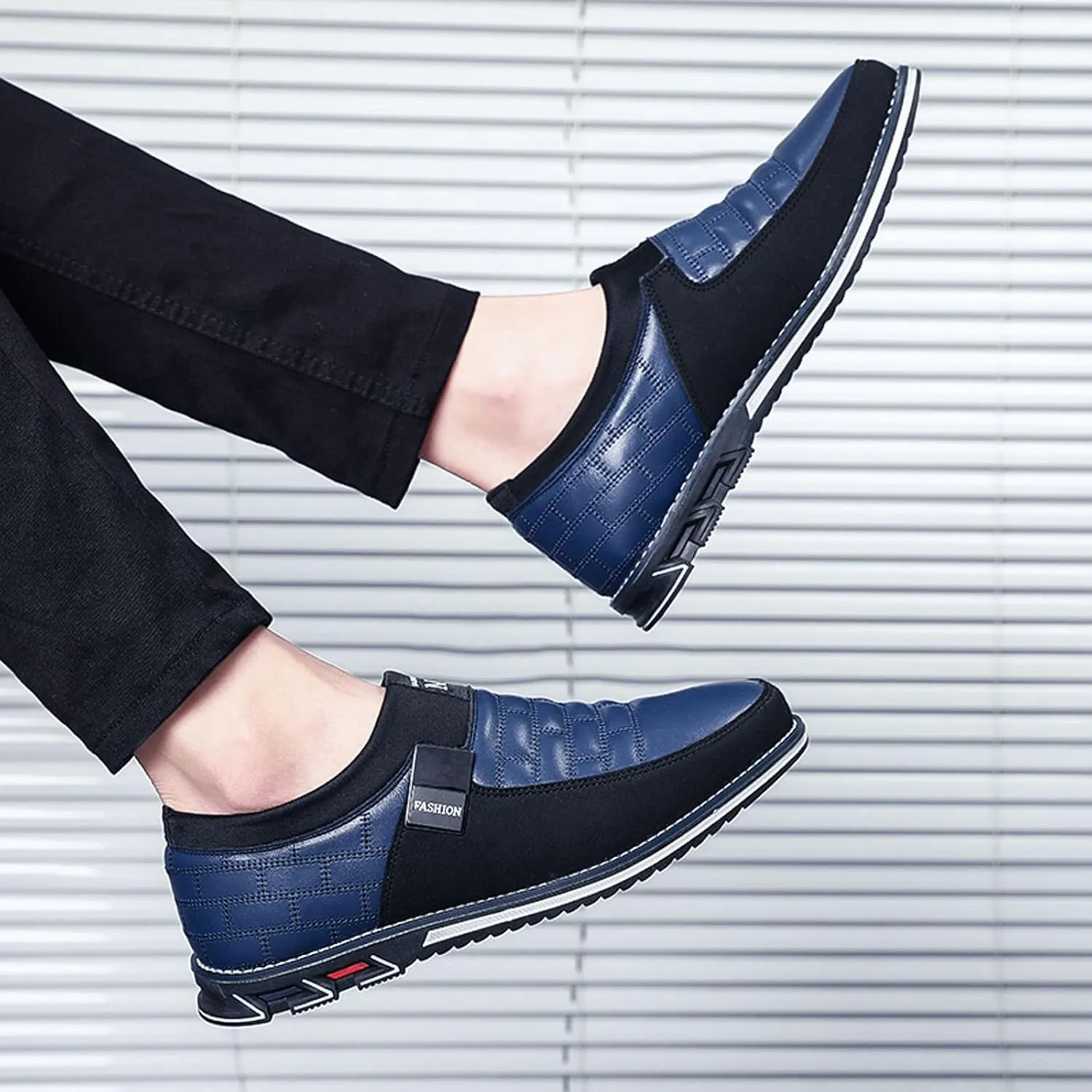 Meidiastra Men Casual Shoes Fashion Walking Shoes Loafers Casual Business Leather Shoes Flat Driving Shoes Dress Sneakers for Male