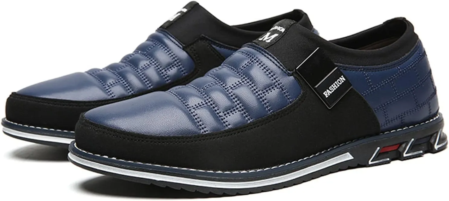 Meidiastra Men Casual Shoes Fashion Walking Shoes Loafers Casual Business Leather Shoes Flat Driving Shoes Dress Sneakers for Male