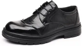 Men's Leather Dress Shoes Mens Casual Office Business Walking Oxfords Fashion Pointed Toe Low Leather Shoes