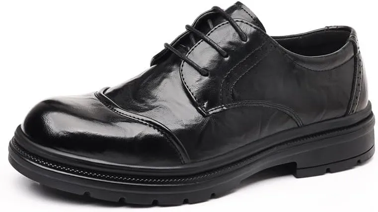 Men's Leather Dress Shoes Mens Casual Office Business Walking Oxfords Fashion Pointed Toe Low Leather Shoes