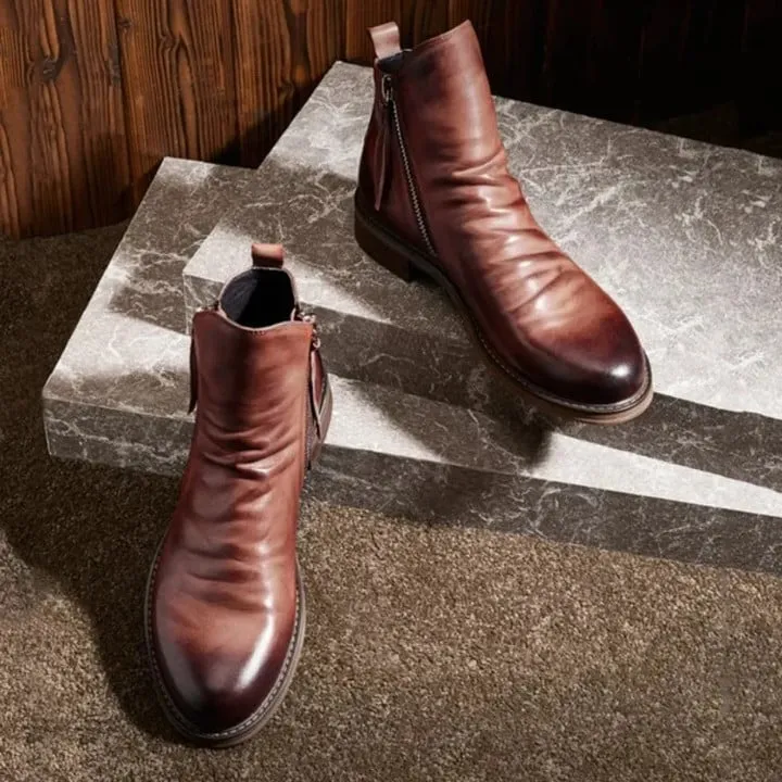 Men's Leather Vintage Leather Boots