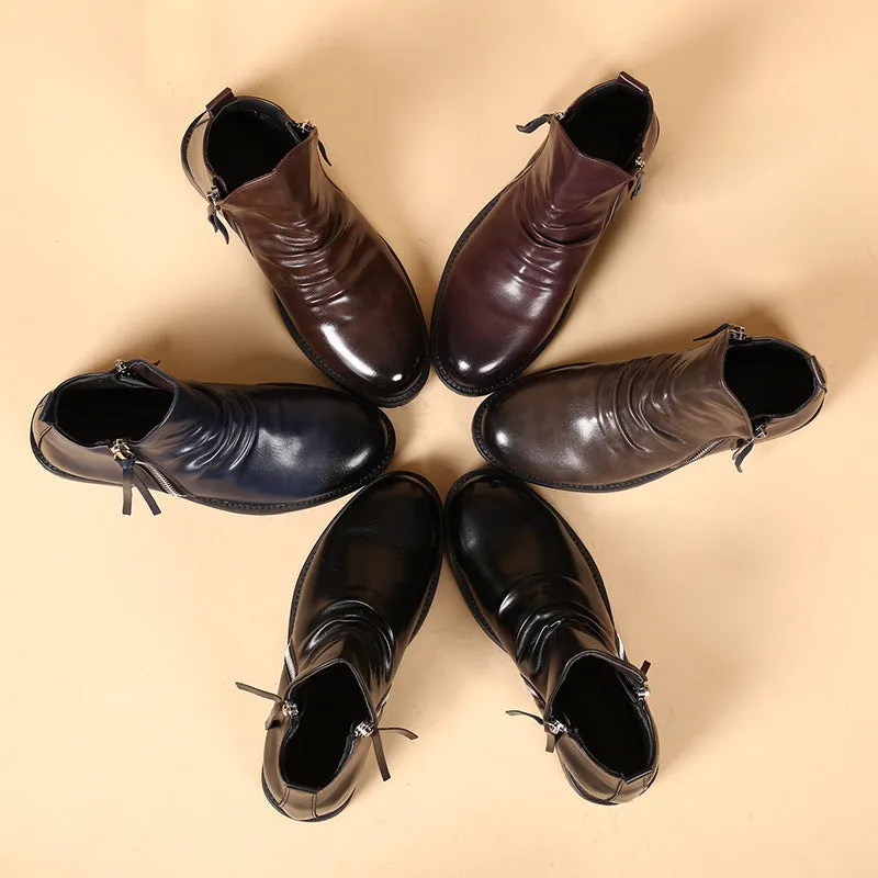 Men's Leather Vintage Leather Boots