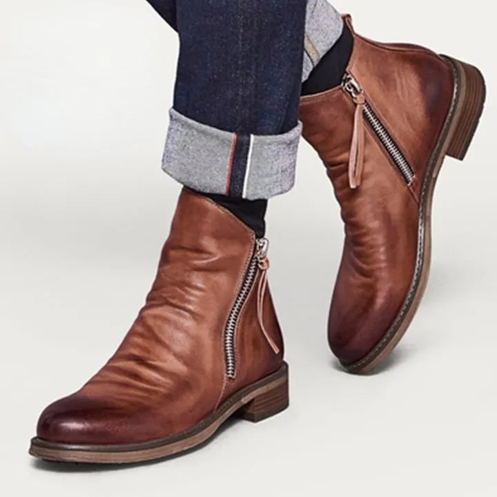 Men's Leather Vintage Leather Boots