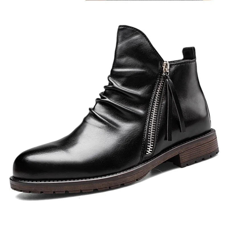 Men's Leather Vintage Leather Boots