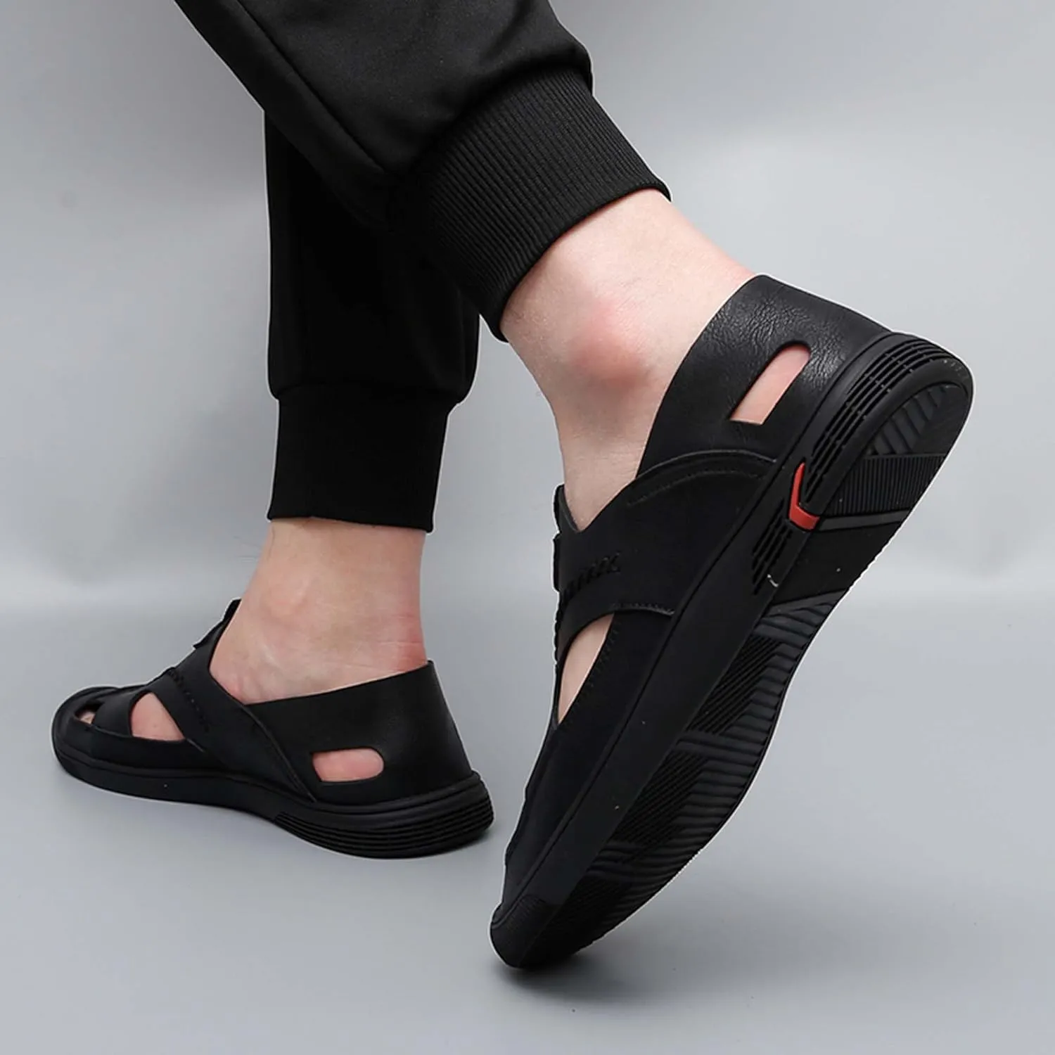 Men's New Mesh Breathable Outdoor Quick Drying Leather Shoes, Business Casual Sports Outdoor Shoes,Lightweight Wide Edition Walking Shoes Wading ShoesFashionable Sports Shoes