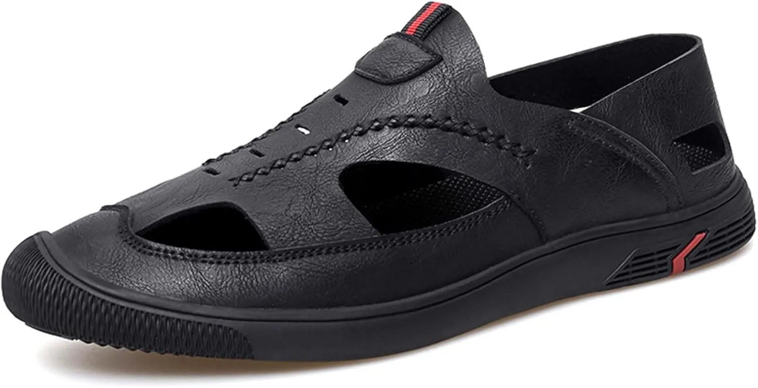 Men's New Mesh Breathable Outdoor Quick Drying Leather Shoes, Business Casual Sports Outdoor Shoes,Lightweight Wide Edition Walking Shoes Wading ShoesFashionable Sports Shoes