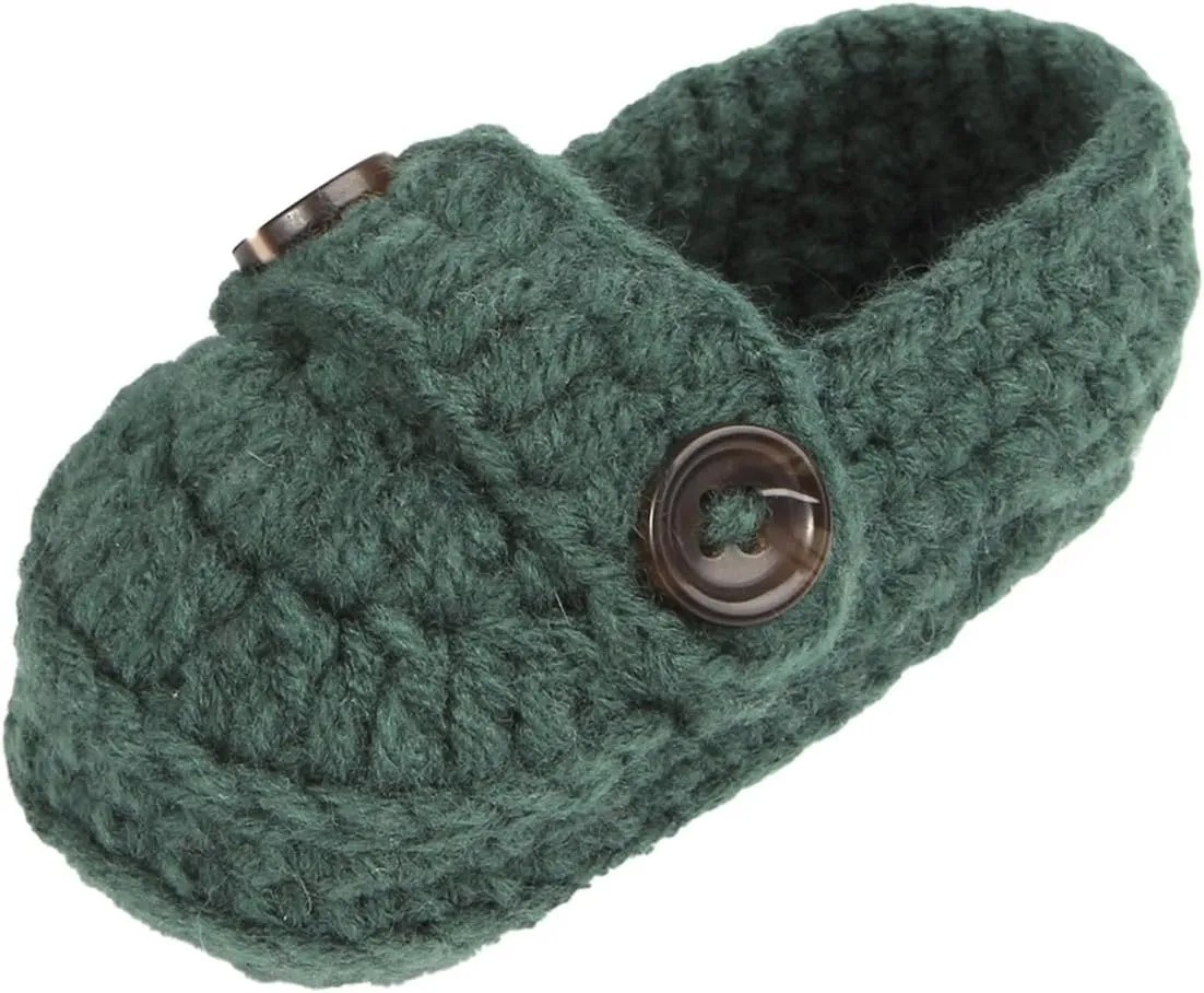 Newborn Baby Hand Knitting Crochet Booties Shoes Mary Jane First Walking Non-Slip Stay On Warm Knit Sock Boots