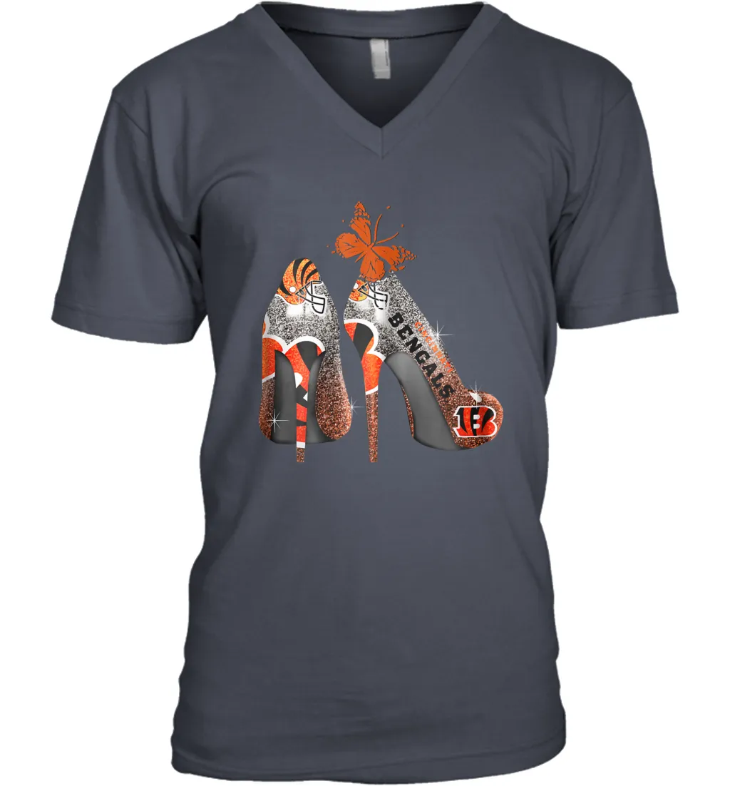 NFL Cincinnati Bengals Rhinestone High Heels Men's Vneck