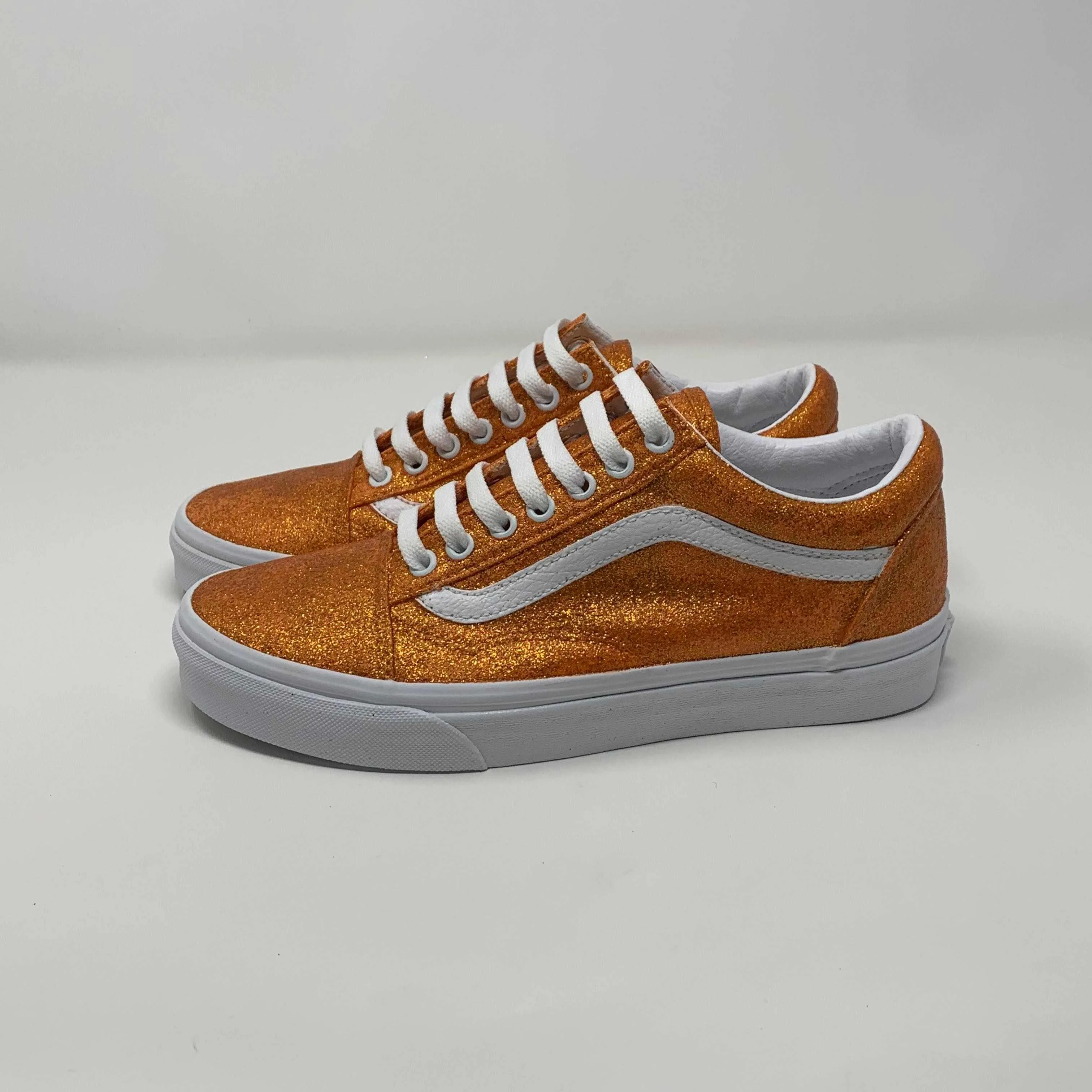 Orange Glitter Shoes