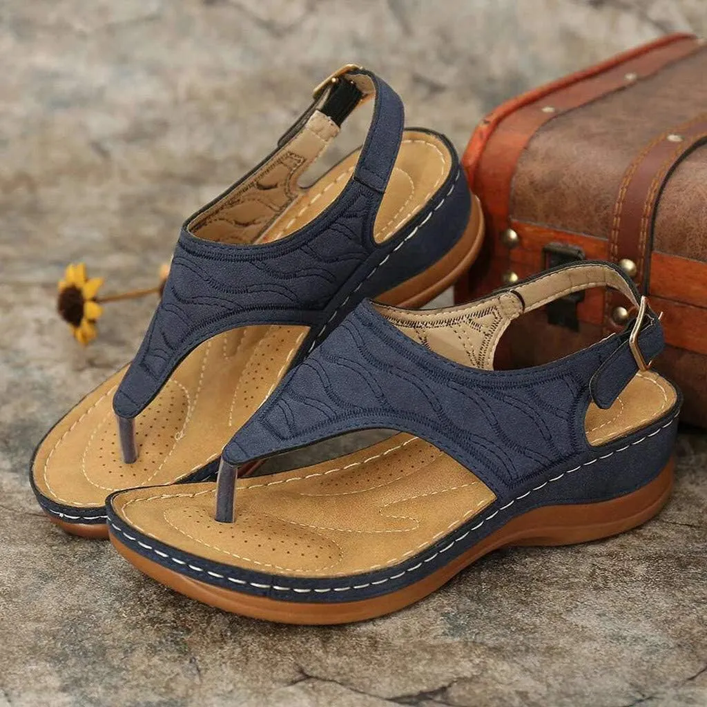peqiut Casual Sandals Women Platform Arch Support Sandals for Women Slip On Flip Flops Casual Beach Sandals