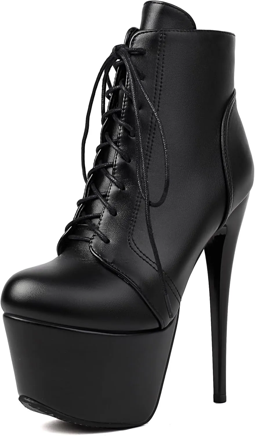 Roimaash Women's Ankle-High Boots Platform Booties Ankle High Stiletto Heels