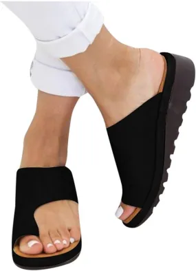 Sandals for Women Platform,New Women Comfy Platform Toe Ring Wedge Sandals Shoes Summer Beach Travel Shoes Comfortable Flip Flop Shoes
