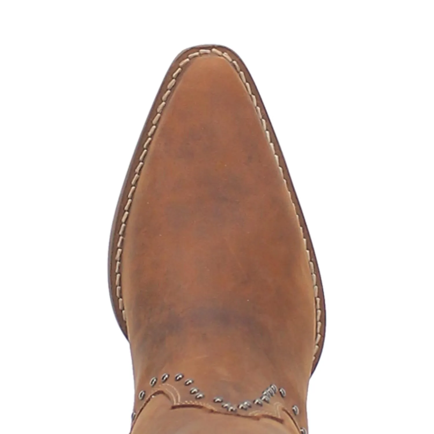 Talkin' Rodeo Brown Distressed Leather Studded Boots (DS)