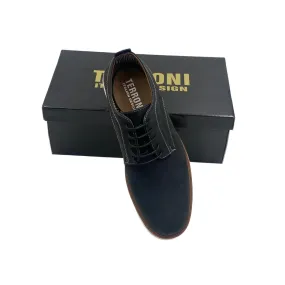 Terroni Men's Black Casual Lace Up Shoe-Fashionable-Italian Design-Comfort Dress Shoe-Casual shoe- Business Shoe (13)