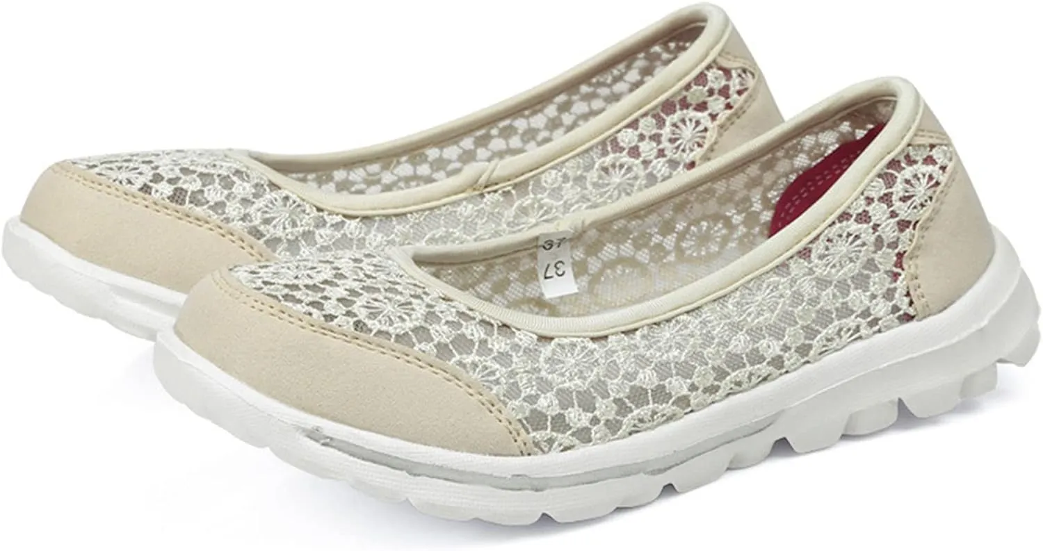 Women Breathable Lace Up Shoes Casual Shoes Unisex Lightweight Mesh Work Shoe Sporty Men Shoe Slip on Casual