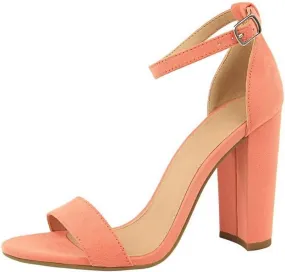 Women's High Chunky Heel Buckle Ankle Strap Sandals Chunky Block High Heel Sexy Dress Formal Party Sandal