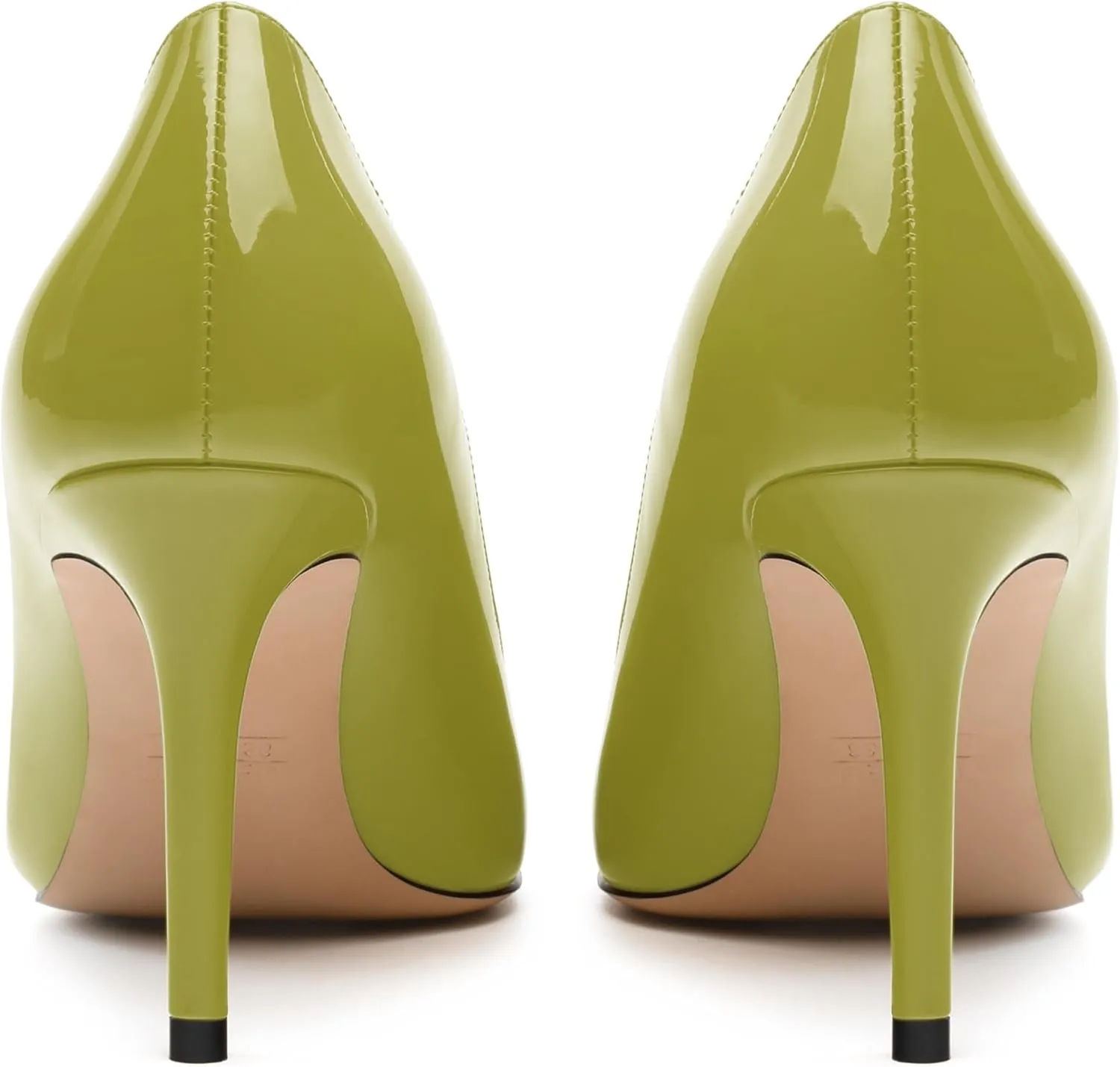 Women's Pumps, Pointed Toe Slip On High Heels, Fashion Solid Patent High Heel Shoes for Women