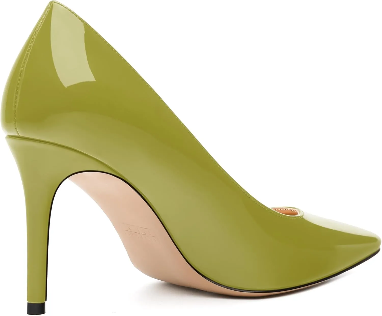 Women's Pumps, Pointed Toe Slip On High Heels, Fashion Solid Patent High Heel Shoes for Women