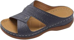 Women's Slippers Dressy Summer Comfortable Slides Wedge Sandals Hollow Non Slip Bathroom Shower Shoes Sandals Beach Walking Shoes for Summer Outdoor Casual