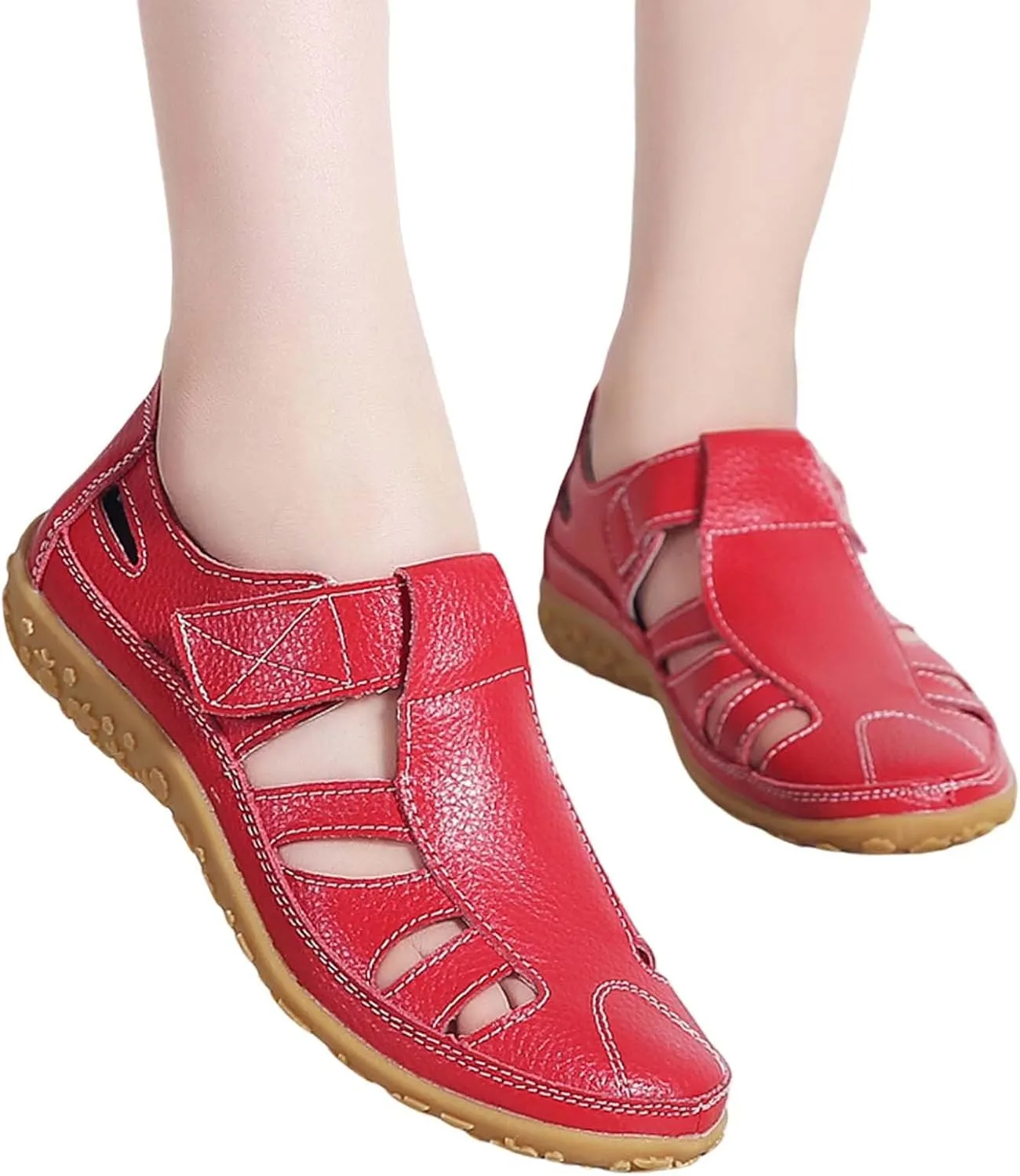 Women's Summer Casual Sandals Comfortable Flat Open Toe Beach Footwear Lightweight Breathable Slip On Walking