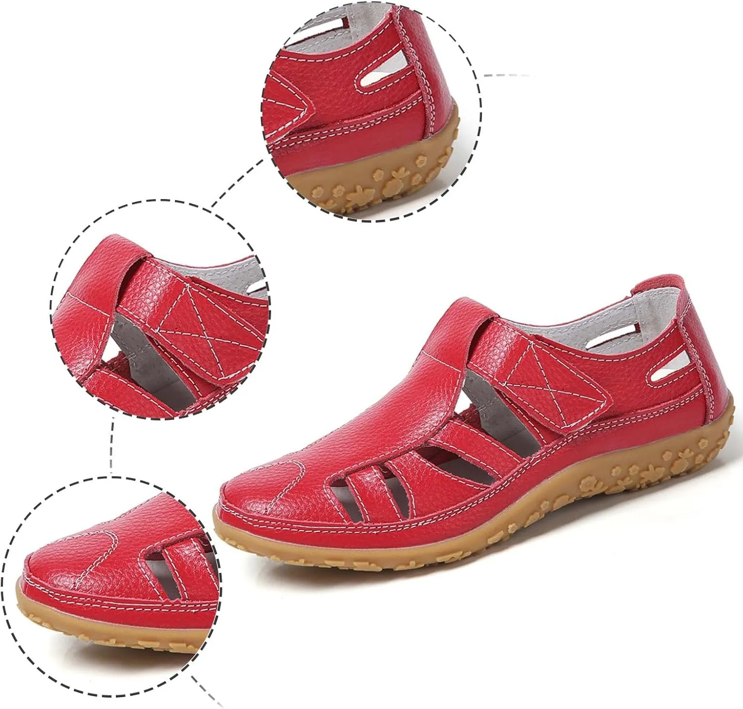 Women's Summer Casual Sandals Comfortable Flat Open Toe Beach Footwear Lightweight Breathable Slip On Walking