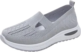 Women's Woven Orthopedic Breathable Soft Shoes Womens Tennis Shoes High Top Black Casual Shoes Fashion Sneakers Brown Tennis Shoe Loafers Casual Slip On